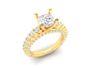 diamante anillo mujer 483 joyería joya moda accesorios oro diseño feng shui hombre hombres unisexo anillos 3d print model - Mito3D