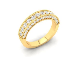 diamond ring women 484 jewelry fashion accessories gold woman design fengshui rings 3d print model - Mito3D