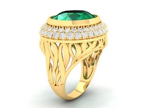 diamante squillare donne 490 gioielleria moda accessori oro donna design feng shui nozze anelli 3d print model - Mito3D
