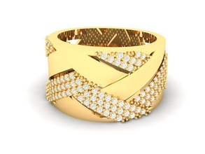 diamond ring women 497 jewelry fashion accessories gold man men woman unisex design fengshui wedding rings 3d print model - Mito3D