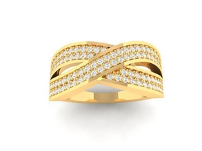Diamant Ring Frauen 498 Schmuck Mode Zubehör Gold Männer Frau unisex Design Feng Shui Ringe 3d print model - Mito3D