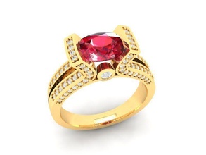 diamond ring women 504 jewelry fashion accessories gold man men woman unisex design fengshui wedding rings 3d print model - Mito3D