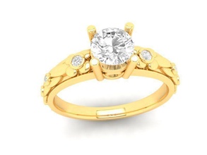 diamond ring women 506 jewelry fashion accessories gold man men woman unisex design fengshui wedding rings 3d print model - Mito3D