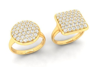 Diamant Ring Frauen 509 Schmuck Mode Zubehör Gold Männer Frau unisex Design Feng Shui Ringe 3d print model - Mito3D
