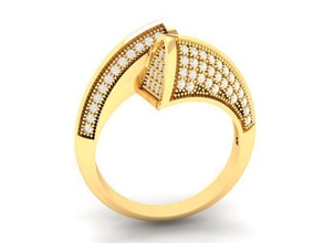 diamond ring women 511 jewelry fashion accessories gold man men woman unisex design fengshui rings 3d print model - Mito3D