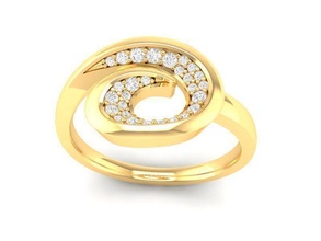 diamond ring women 514 jewelry fashion accessories gold woman design fengshui wedding rings 3d print model - Mito3D