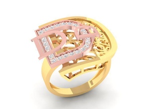 diamond ring women 518 jewelry fashion accessories gold man men woman unisex design fengshui wedding rings 3d print model - Mito3D