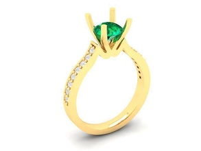 Diamant Ring Frauen 522 Schmuck Mode Zubehör Gold Männer Frau unisex Design Feng Shui Ringe 3d print model - Mito3D