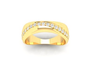 Diamant Ring Frauen 526 Schmuck Mode Zubehör Gold Männer Frau unisex Design Feng Shui Ringe 3d print model - Mito3D