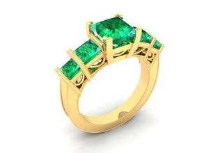 diamant bague femmes 528 bijoux mode accessoires or homme Hommes femme unisexe conception feng shui anneaux 3d print model - Mito3D