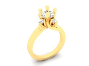 Diamant Ring Frauen 535 Schmuck Mode Zubehör Gold Männer Frau unisex Design Feng Shui Ringe 3d print model - Mito3D