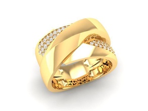 diamante anillo mujer 546 joyería joya Moda accesorios oro hombre hombres unisexo diseño Feng Shui anillos 3d print model - Mito3D
