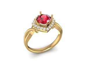 diamante anillo mujer 59 joyería joya Moda accesorios oro hombre hombres unisexo diseño anillos 3d print model - Mito3D