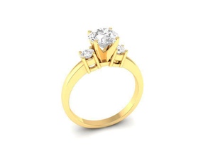 diamond ring women 62 jewelry fashion accessories gold man men woman unisex design rings 3d print model - Mito3D