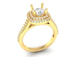 diamante squillare donne 66 gioielleria moda accessori oro donna design anelli 3d print model - Mito3D