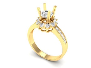 diamante anillo mujer 67 joyería joya Moda accesorios oro hombre hombres unisexo diseño anillos 3d print model - Mito3D