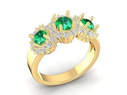diamante anel mulheres 699 joalheria moda acessórios ouro mulher Projeto argolas 3d print model - Mito3D