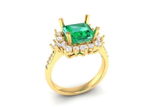 diamante anel mulheres 71 joalheria moda acessórios ouro mulher projeto argolas 3d print model - Mito3D