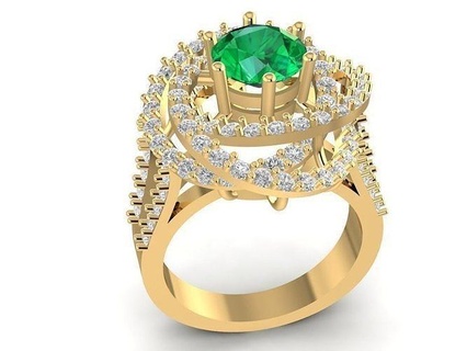 diamante anel mulheres 721 joalheria moda acessórios ouro mulher Projeto argolas 3d print model - Mito3D