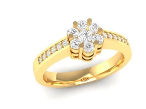 Diamant Ring Frauen 72 Schmuck Mode Zubehör Gold Männer Frau unisex Design Ringe 3d print model - Mito3D
