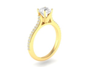 diamant bague femmes 77 bijoux mode accessoires or homme Hommes femme unisexe conception anneaux 3d print model - Mito3D