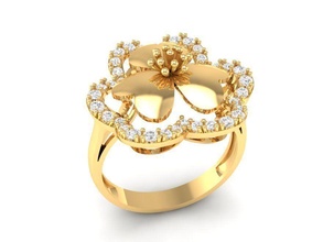 Diamant Ring Frauen 79 Schmuck Mode Zubehör Gold Männer Frau unisex Design Ringe 3d print model - Mito3D