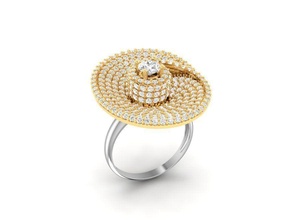 Diamant Ring Frauen 80 Schmuck Mode Zubehör Gold Männer Frau unisex Design Ringe 3d print model - Mito3D
