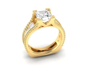 diamond ring women 84 jewelry fashion accessories gold man men woman unisex design rings 3d print model - Mito3D