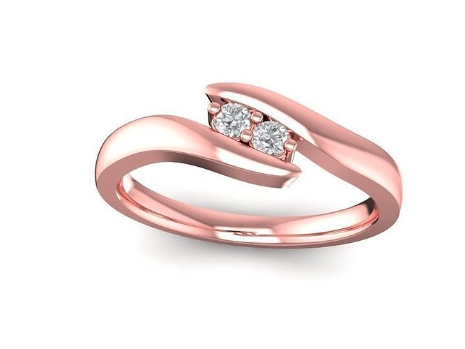 diamante anel mulheres 855 joalheria moda acessórios ouro mulher projeto argolas 3D print model - Mito3D