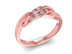 diamond ring women 862 jewelry fashion accessories gold woman design rings 3d print model - Mito3D