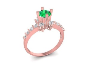 diamant ring frauen 865 schmuck mode zubehör gold frau design feng shui ringe 3d print model - Mito3D