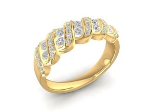 Diamant Ring Frauen 866 Schmuck Mode Zubehör Gold Frau Design Feng Shui Ringe 3d print model - Mito3D