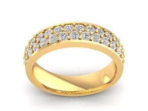 diamante anillo mujer 867 joyería joya moda accesorios oro diseño feng shui anillos 3d print model - Mito3D