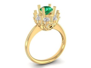 Diamant Ring Frauen 870 Schmuck Mode Zubehör Gold Frau Design Feng Shui Ringe 3d print model - Mito3D