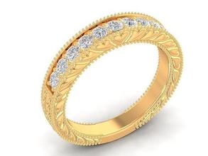 diamond ring women 872 jewelry fashion accessories gold woman design fengshui rings 3d print model - Mito3D