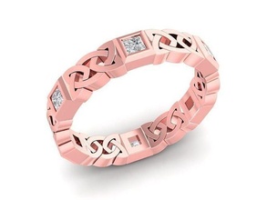 diamond ring women 873 jewelry fashion accessories gold man men woman unisex design fengshui rings 3d print model - Mito3D