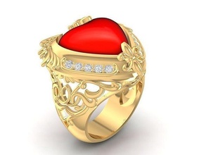 diamante anel mulheres 874 joalheria moda acessórios ouro mulher projeto feng shui argolas 3d print model - Mito3D