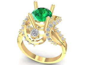 diamante anel mulheres 880 joalheria moda acessórios ouro mulher unissex Projeto argolas 3d print model - Mito3D