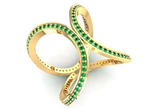 diamante anel mulheres 888 joalheria moda acessórios ouro mulher Projeto argolas 3d print model - Mito3D