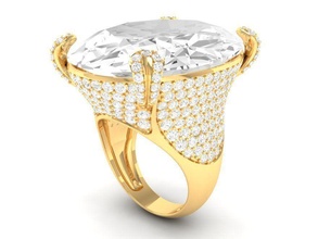 diamond ring women 88 jewelry fashion accessories gold man men woman unisex design rings 3d print model - Mito3D
