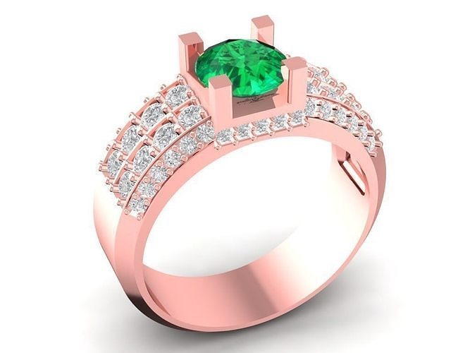 diamante anel mulheres 895 joalheria moda acessórios ouro mulher Projeto argolas 3D print model - Mito3D