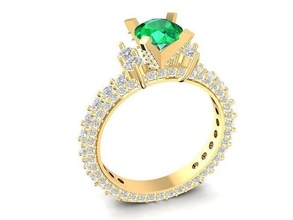 diamond ring women 896 jewelry fashion accessories gold woman design rings 3d print model - Mito3D