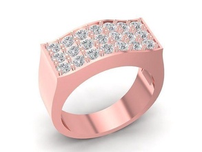 diamond ring women 897 jewelry fashion accessories gold woman design rings 3d print model - Mito3D