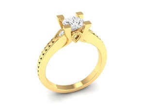 diamante anillo mujer 89 joyería joya Moda accesorios oro hombre hombres unisexo diseño anillos 3d print model - Mito3D