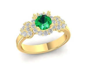 diamant bague femmes 931 bijoux mode accessoires or femme conception anneaux 3d print model - Mito3D