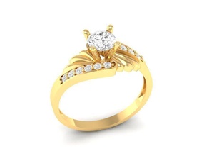 diamond ring women 93 jewelry fashion accessories gold man men woman unisex design rings 3d print model - Mito3D