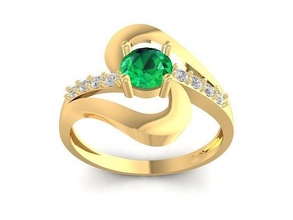 diamond ring women 945 jewelry fashion accessories gold woman design rings 3d print model - Mito3D