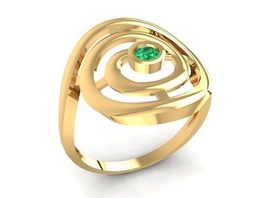 diamond ring women 948 jewelry fashion accessories gold woman design rings 3d print model - Mito3D