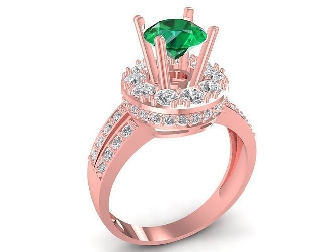 diamante anel mulheres 949 joalheria moda acessórios ouro mulher Projeto argolas 3D print model - Mito3D