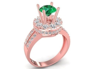 diamond ring women 949 jewelry fashion accessories gold woman design rings 3d print model - Mito3D